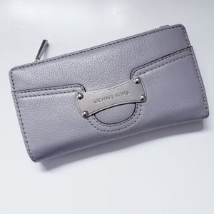 MICHAEL KORS grey leather wallet